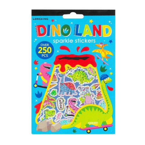 LK STICKER PAD SPARKLY DINO LAND 250+PCS
