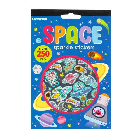 LK STICKER PAD SPARKLY SPACE 250+PCS