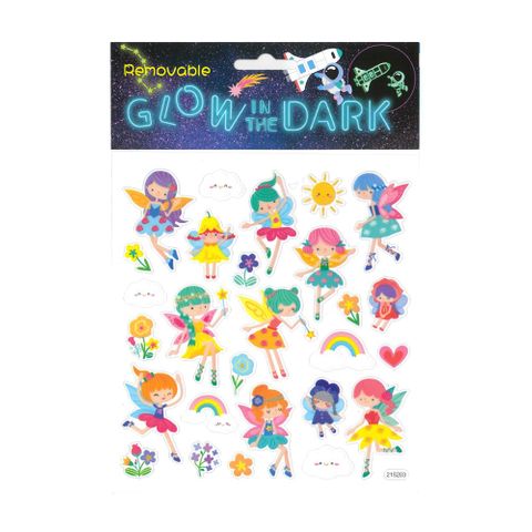 UPIKIT STICKERS REMOVEABLE GID FAIRIES 15X17CM