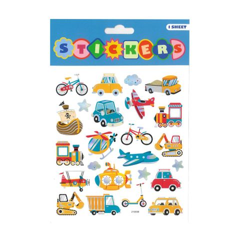 UPIKIT STICKERS TRANSPORTS 15X17CM