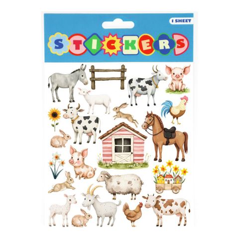 UPIKIT STICKERS FARM LIFE ANIMALS 15X17CM