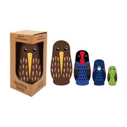 NESTING DOLL NZ BIRDS 4PC