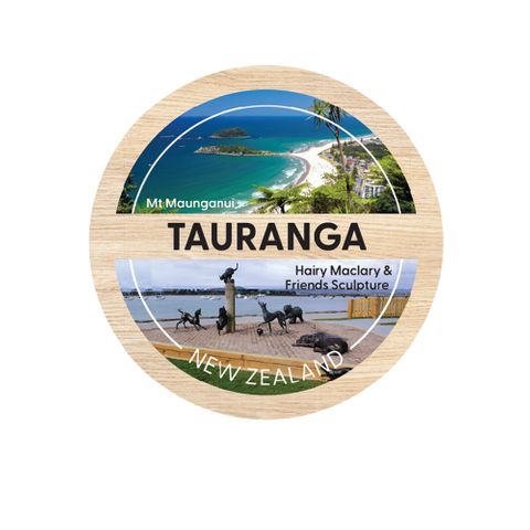 *MAGNET TAURANGA/MT M ROUND WOODEN 70 MM