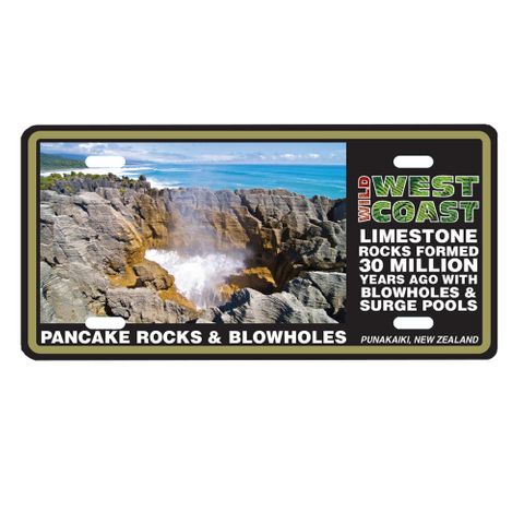 *MAGNET LICENCE PLATE SMALL - PUNAKAIKI 12X6CM