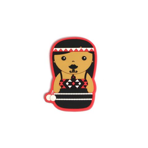 MAGNET SOFT PVC NZ MAORI GIRL 7CM