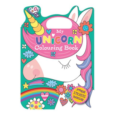 COLOUR & STICKER BOOK UNICORN 48+1PGS A4