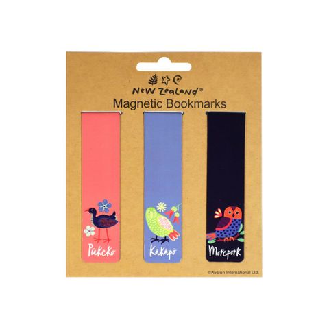 BOOKMARK MAGNETIC NZ BIRDS 3PC