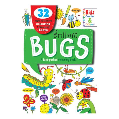 COLOURING BUGS FACT BOOK 32PGS