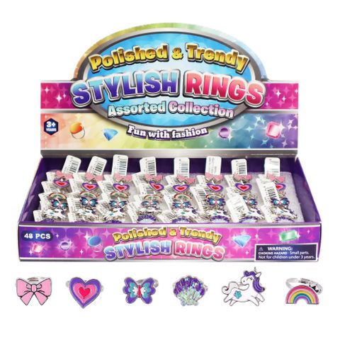 RING PRETTY STYLES ADJUSTABLE 6ASST