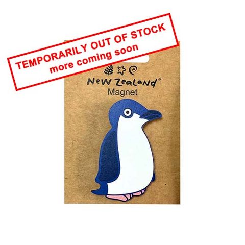 MAGNET WOODEN NZ LITTLE BLUE PENGUIN B/C 6.3CM