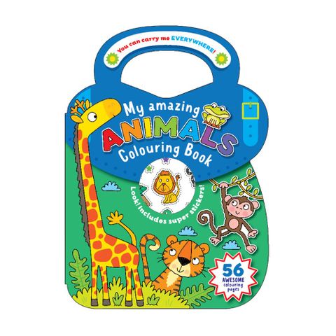COLOUR & STICKER BOOK ANIMALS 48+1PG