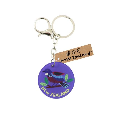 KEYRING W/CLIP NZ ROUND TUI 45MM