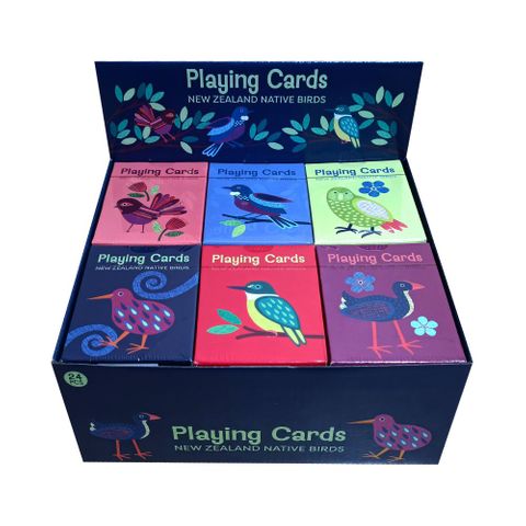 PLAYING CARDS NZ NATIVE BIRDS 6ASST