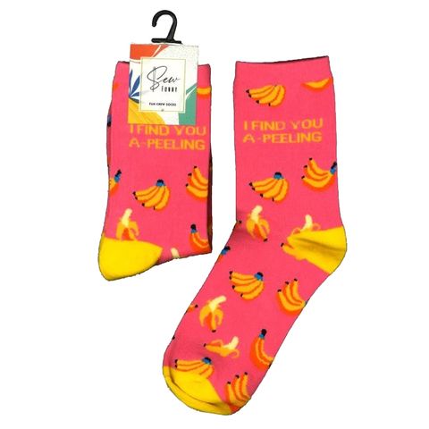 NOVELTY SOCKS - I FIND YOU A-PEELING