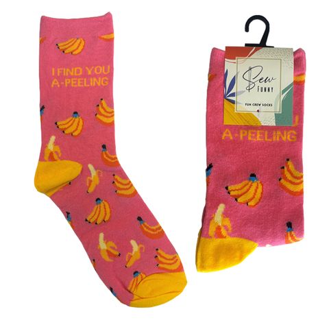 NOVELTY SOCKS - I FIND YOU A-PEELING