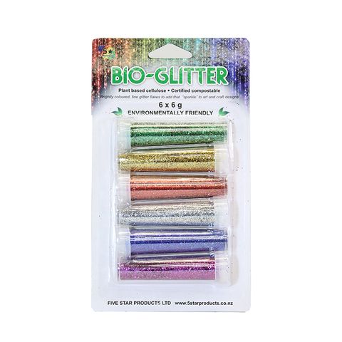 BIO GLITTER 6 X 6G BLISTER PACK