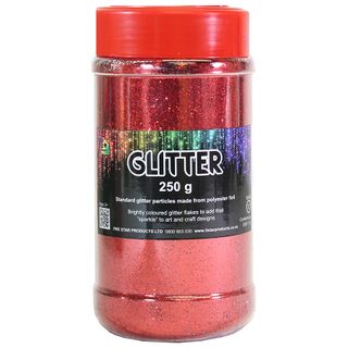 GLITTER JAR RED 250G