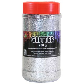 GLITTER JAR SILVER 250G