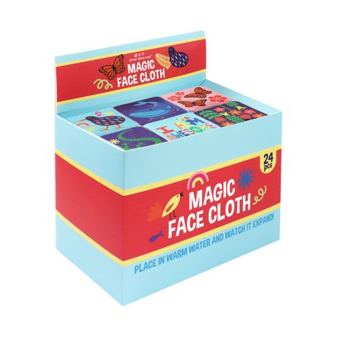 MAGIC EXPANDABLE NZ WASH CLOTHS 6ASST