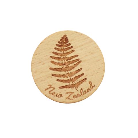 MAGNET WOODEN NZ FERN 5CM