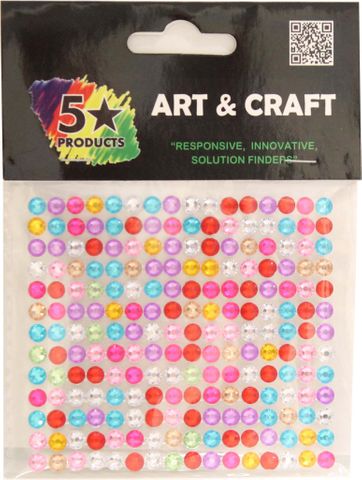 SELF STICK ACRYLC GEMS STONES 132 PCS