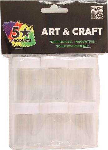 GLITTER SHAKERS EMPTY PACK 6