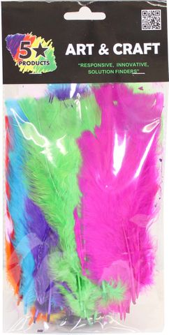 FEATHERS 45PCS ASSTD COLOURS