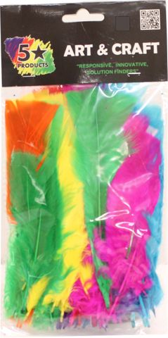 FEATHERS 90PCS ASSTD COLOURS