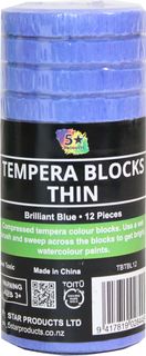 TEMPERA BLOCK THIN BRILLIANT BLUE 12 PCS