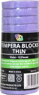 TEMPERA BLOCK THIN VIOLET 12 PCS