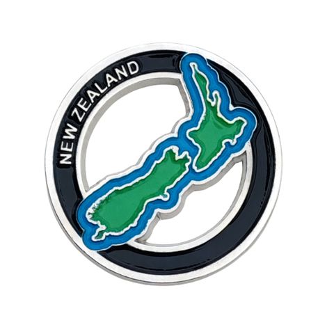 MAGNET METAL NZ MAP ROUND 4CM