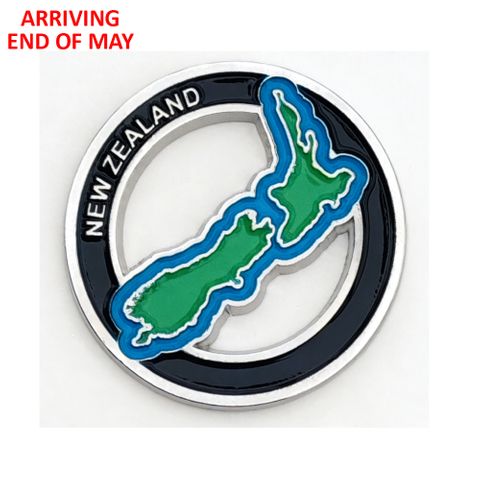 MAGNET METAL NZ MAP ROUND 4CM