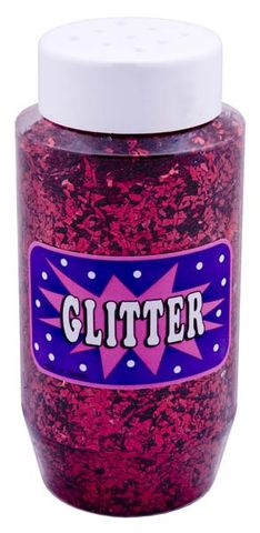 CONFETTI GLITTER 250ml JAR RED