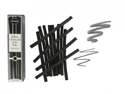 COATES WILLOW CHARCOAL THICK (7-9mm) (12