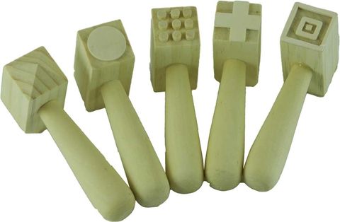 WOODEN PATTERN HAMMERS (5)