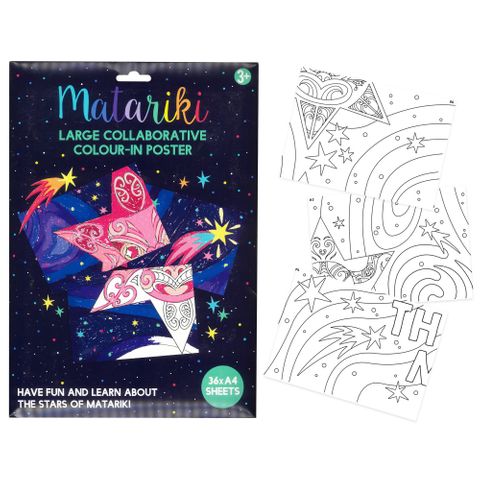 MATARIKI COLOUR-IN CLASSROOM POSTER A4 X 36PCS