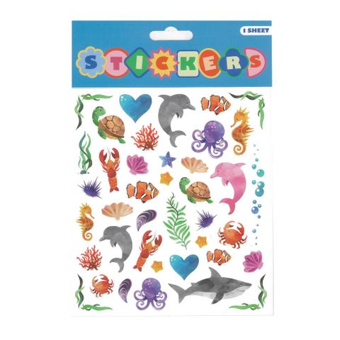 STICKERS PLAYFUL OCEAN LIFE 15X17CM