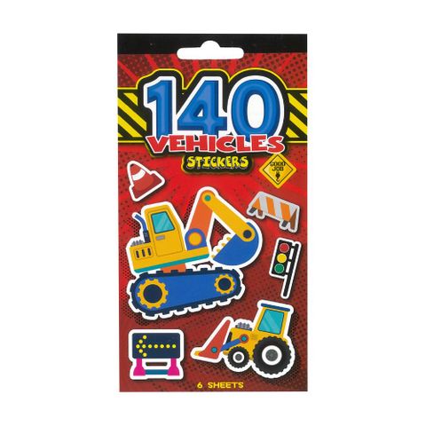 LK STICKER PAD VEHICLES 6 SHEETS 140PCS