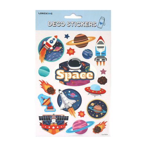 LK STICKERS DECO SPARKLY SPACE 250X145MM