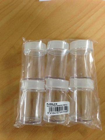 GLITTER SHAKERS EMPTY 6 pce