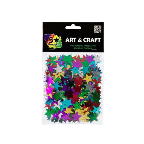 STAR SEQUINS ASSTD COLOUR 11mm 25g