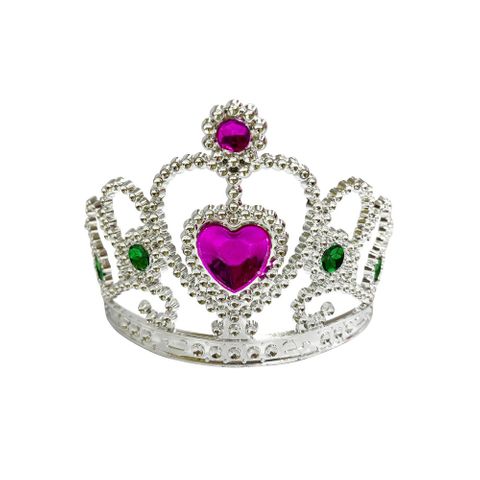 TIARA SILVER PINK & EMERALD