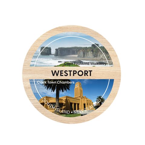 MAGNET WESTPORT ROUND WOODEN 70 MM