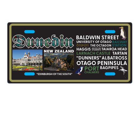 MAGNET LICENCE PLATE SMALL - DUNEDIN 12X6CM