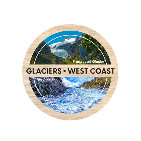MAGNET GLACIERS ROUND WOODEN 70 MM