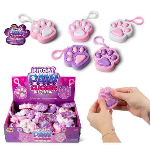 FIDGET PAW CLICKER 4ASST