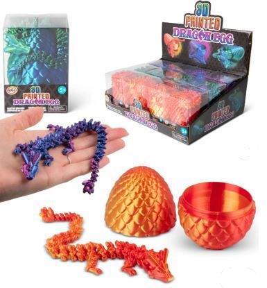 3D PRINTED DRAGON EGG 3ASST 12PC