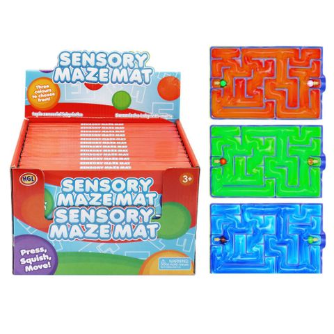 SENSORY MAZE MAT 3ASST 20X13.3CM