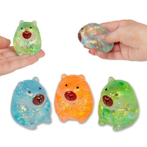 SCRUNCHEMS GLITTER MINI SUGAR CAPYBARA 3PC PACK