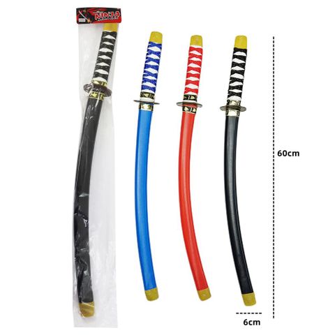 SAMURAI TOY SWORD 3ASST 60CM